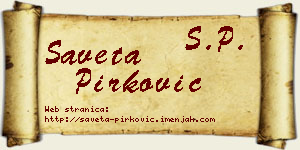 Saveta Pirković vizit kartica